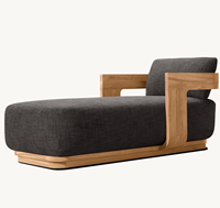 Chaise longue en teck moderne pour l'extérieur, très vendue, lit de soleil en bois pour villa, hôtel, jardin, piscine, terrasse, parcs - Vente directe d'usine