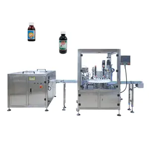 auto plastic bottles filling and capping machine production line bottle syrup oral liquid filling packaging machine