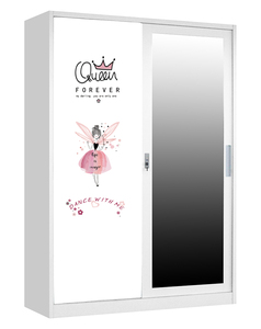 Armario Metálico con Espejo, Armario de Acero para Dormitorio, Gran Capacidad de Almacenamiento con Puerta, Organizador - Product Image 6