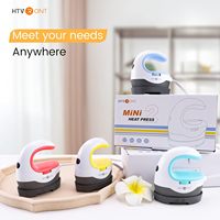 Imprimante numérique HTVRONT, mini machine à plat portable pour t-shirts, chapeaux, projets de transfert thermique (Mint)