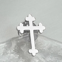 Épingle de revers dorée en acier inoxydable 316L, résistante au ternissement, motif foi et religion, accessoire pour pasteur d'église, pour Pâques et Noël