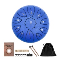 High Quality 6inch 11 Note Single Layer Steel Tongue Drum Tank Drum Percussion Musical Instruments Rain Drum