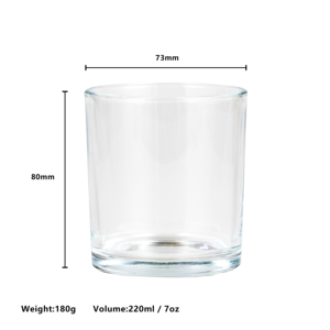 Быстрая доставка, прозрачная стеклянная банка в форме цилиндра с крышкой, с логотипом по индивидуальному заказу, для изготовления свечей - Product Image 2