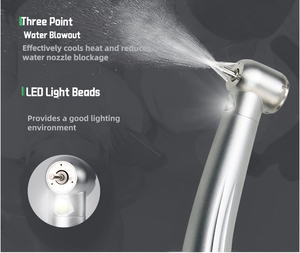 Высокоскоростной стоматологический наконечник с 4 кнопками, цветной, с электропитанием, 4 отверстия - Product Image 4