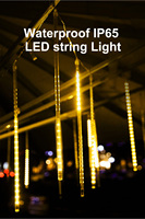 8 Röhren Meteor Dusche LED Lichterketten Neujahr Fairy Garden & Outdoor Weihnachts baums chmuck Street Garlands Rain Effect