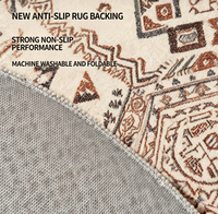 Tapis persans rétro de grande taille, lavables, antidérapants, à poils ras, pour salon, chambre à coucher, tapis sur mesure