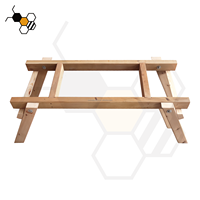 Support pliable en pin assemblé pour ruches d'abeilles, support en bois pour ruches conformes aux normes britanniques (pour 2 ruches)
