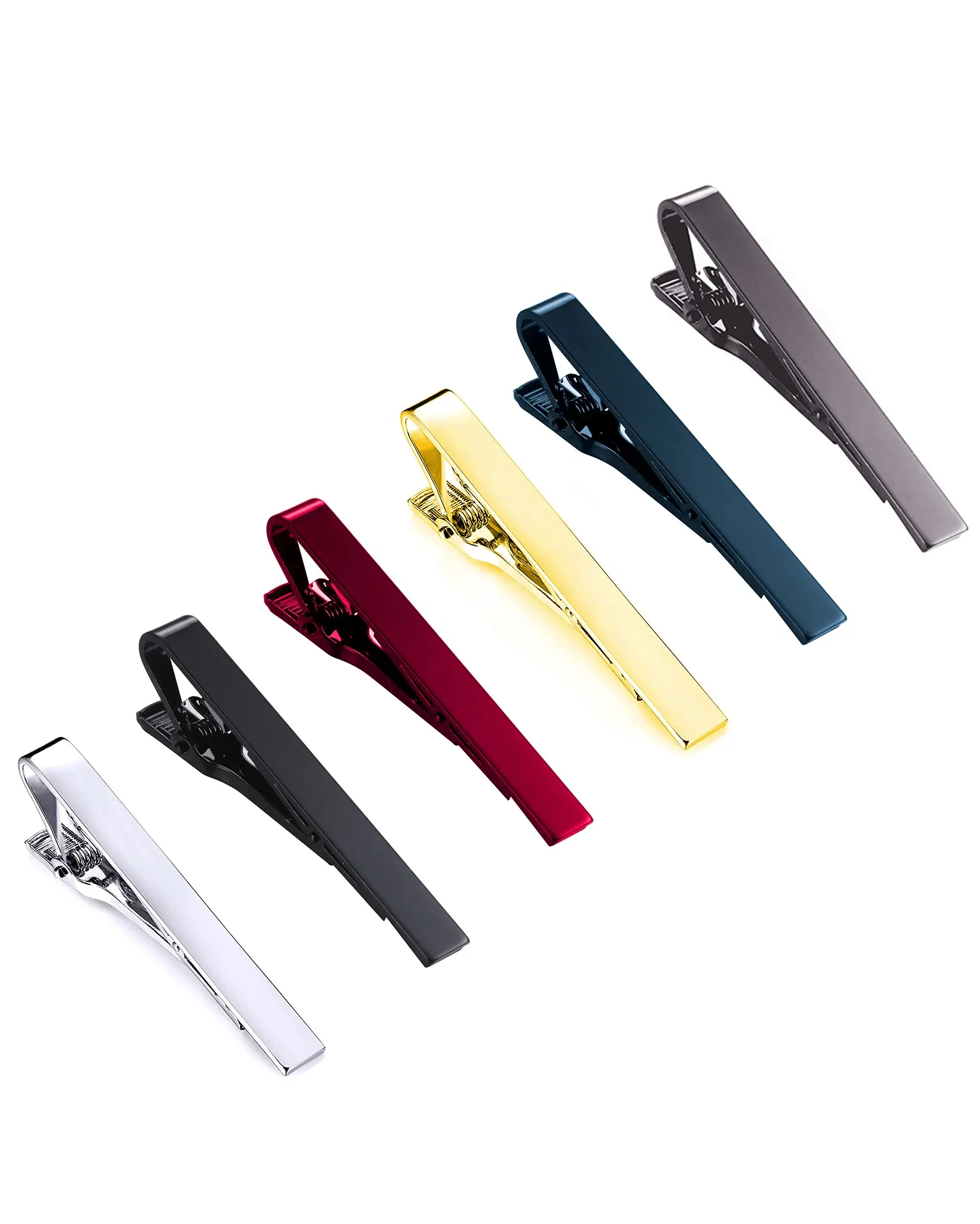 Gravür Logo renk Metal özel yüksek kaliteli boş kravat klip düzenli sıska bağları kravat düğün iş klipleri erkekler kadınlar için