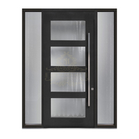 Portes de sécurité en acier de haute qualité, design moderne de haut niveau, avec imposte latérale