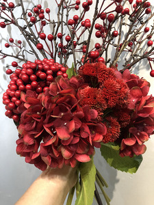 Bouquet décoratif de baies de millet artificielles pour la décoration de bureau, de jardin et de la maison, fleurs artificielles en plastique, plantes artificielles - Product Image 3