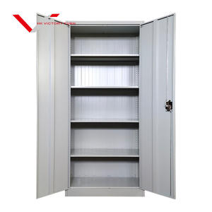 خارج مفصلات المعادن أداة مقصورات التخزين اثنين باب خزانة معدنية لحفظ الملفات مع رفوف - Product Image 1