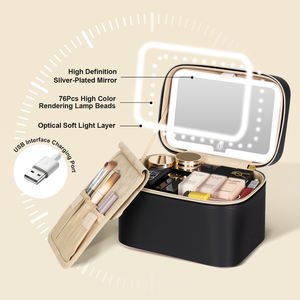 กล่องจัดระเบียบเครื่องสำอาง OBOX พร้อมกระจก HD 3 <span class=keywords><strong>โทน</strong></span>สี สำหรับศิลปินริมทาง กระเป๋าทนทานสำหรับการสร้างสรรค์กลางแจ้ง - Product Image 4