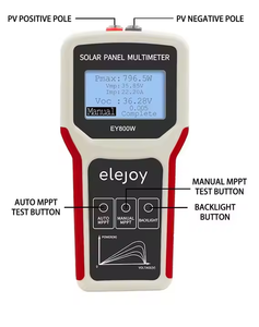 800W LCD MPPT Solarpanel-Multimeter, Solarpanel-<span class=keywords><strong>Tester</strong></span>, Smarter Stromtester, Spannungstester, Digitales Leistungsmessgerät für PV und VOC - Product Image 3