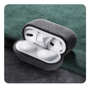 Étui de protection en Alcantara de qualité supérieure pour <span class=keywords><strong>AirPods</strong></span> 1/<span class=keywords><strong>2</strong></span>/3/4 - Housse en daim entièrement enveloppante faite à la main - Vente en gros d'usine personnalisée - Product Image 4