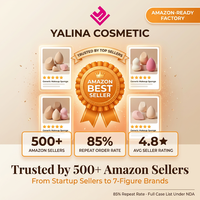 Éponge de maquillage en forme de goutte d'eau Yalina avec logo personnalisé OEM, sans latex, hydrophile, douce pour les pores, extensible, lavable, finition aérographe, œuf de beauté