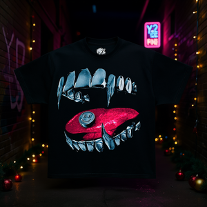 Camiseta Gráfica Platinum Fang Tee, Estilo Boxy, Oversize, Streetwear Y2K, Divertida, Regalo de Navidad - Product Image 3