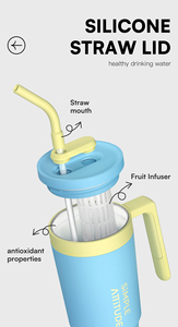 Taza de gran capacidad para acampar al aire libre, botella de agua térmica, tazas de viaje, vaso de 40 OZ con cerámica y Asa - Product Image 2