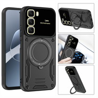 Étui de téléphone Africa Transsion pour Infinix Hot 60 50 Pro+/60i/50i/Note 50 Pro+/50S/50X avec béquille et anneau magnétique rotatif