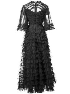 מסיבת ערב מרופפת ערב 2025 נשים קיץ מהודר רקמה flflare שרוול סקסי רשת טולה סקסי טולה רשת שרוולים ארוכים אדום 4xl - Product Image 6