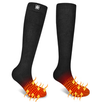 Chaussettes chauffantes rechargeables par USB 7,4 V 7,5 W, 100 % coton tissé, pour le sport, le football, le ski, chaudes et thermiques