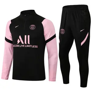 Fabricants personnalisés adultes enfants football formation manteau apparence vêtements à manches longues costume maillot