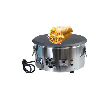 <b>Electric</b> Flat <b>Griddle</b> Commercial Pancake Machine For Making Crepe, Roti, Chapati, Spring Roll Wrapper - Product Image 1