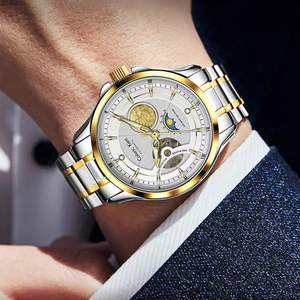 Nouvelle montre mécanique pour homme à mouvement automatique, design soleil, lune et étoiles, tendance <span class=keywords><strong>TikTok</strong></span> - Product Image 2