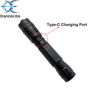 Lampe torche LED rechargeable 10W à lumière blanche avec gravure de logo créative, port USB-C dissimulé, modèle 501UC