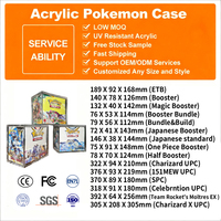 Boîte d'Exposition Empilable en Acrylique Magnétique pour Cartes Pokémon Élite Dresseur Boîte de Rappel ETB Mega Dracaufeu X EX UPC