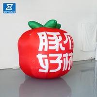Ballon gonflable kaki Sculpture de fruits Installation artistique Ballon gonflable Décoration Sculpture de fruits géante