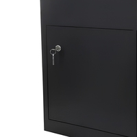 Boîte de dépôt de colis en métal intelligente avec 2 serrures à clé pour une livraison sécurisée de colis et de courrier, durable, étanche, 60x45x10cm, design décoratif