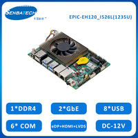 I5-1235U 15W I210AT 2 Lan monocanal DDR4 jusqu'à 64GB 6 COM 8 USB Linux ordinateur monocarte avec processeur pour IoT