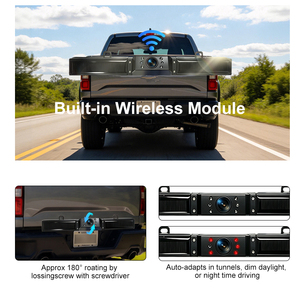 Moniteur de caméra de recul sans fil à énergie solaire magnétique de 7 pouces, vision claire, enregistrement DVR, caméra étanche pour camion et remorque - Product Image 4