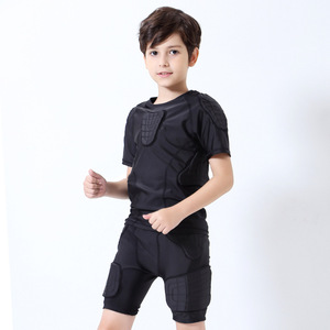 Chemise de compression rembourrée pour enfant et jeune adulte avec logo personnalisé YOUNGSON, avec épaulettes en EVA, ourlet élastique - Product Image 5