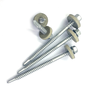 Tornillos Autoperforantes de Cabeza Hexagonal de Acero al Carbono con Arandela de Goma, Fabricante Chino # 3 Puntas de Perforación Metal a Metal - Product Image 5