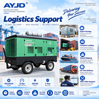 Compresseur d'air mobile diesel à vis refroidi par eau Drillsite Ready KS KSZJ29/23 294KW 23 Bar pour projets de forage de puits profonds
