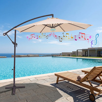 Zuplon — parapluie d'extérieur, parapluie populaire, avec haut-parleur bluetooth, banane, soleil