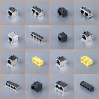 Conector de Puerto Ethernet RJ45 de Venta Directa de Fábrica, Contactos de Cobre Hembra, Corriente Nominal de 1.5A, 125V, Rectangular