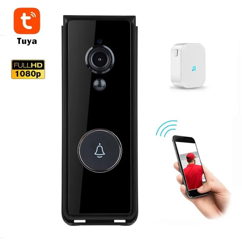 Nhà video chuông cửa máy ảnh không dây wifi 1080p cửa chuông Interphone chuông cửa với video chuông cửa 2 intercom tuya cửa máy ảnh ứng dụng