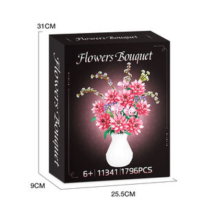 Фабрика Woma, 1796 шт., набор строительных блоков с букетом цветов, игрушки без вазы (11341) - Product Image 6