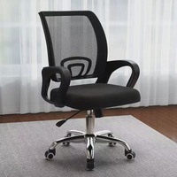Chaise de bureau en tissu maillé respirant, pivotante et réglable, pour conférence, étude, dortoir d'étudiant, fabriquée en Chine