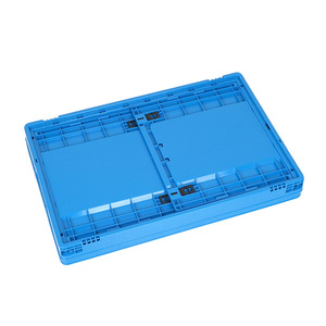 Bac de manutention pliable en plastique 600x400x340mm bleu, qualité alimentaire, pour entrepôt, logistique et stockage - Product Image 2