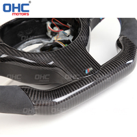 Volant de direction en fibre de carbone personnalisé compatible avec BMW Série 3 E46 318 320 325 330, volant en cuir suédé OHC
