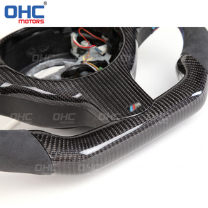 Volante de Fibra de Carbono Personalizado para Automóvil, Compatible con <span class=keywords><strong>BMW</strong></span> Serie 3 <span class=keywords><strong>E46</strong></span> 318 320 325 <span class=keywords><strong>330</strong></span>, Volante de Cuero de Ante OHC - Product Image 2