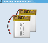 Baterai Lithium Polimer 3.7V 300mAh 303040 Kustom, Baterai LCO Li Po Isi Ulang untuk Aplikasi Ponsel