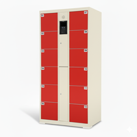 Casier intelligent Linqu, armoires de rangement intelligentes pour bagages, structure en acier durable résistant à la rouille, serrure électronique, assemblé au sol