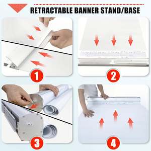 Exhibidores de Pancartas Enrollables Eléctricos Automáticos para Ferias Comerciales, Pancartas Enrollables Retráctiles de Calidad Duradera para Publicidad - Product Image 3