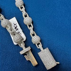 10MM Moissanite Diamond 925 Sterling Silver Clustered Ball Cadena de hip hop para raperos Colgante Joyería Disponible Suministro al por mayor - Product Image 4