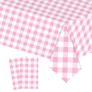 DAMAI Pink Checkered <b>Rectangle</b> <b>Tablecloth</b> for Birthday Party Decorations Party <b>Tablecloth</b> In Stock - Product Image 1