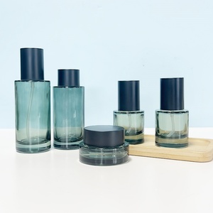 Tarro de Crema, Tónico, Loción, Esencia, Botella de Vidrio con Tapa, Tarro Cosmético Cilíndrico de Vidrio Grueso, Envase de Lujo Negro Mate para Cuidado de la Piel, 30g 50g - Product Image 6